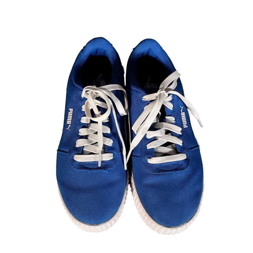 Puma Womens Sneaker Carina CV Lapis Blue 9 Lace Up Low Top Canvas - Picture 5 of 11